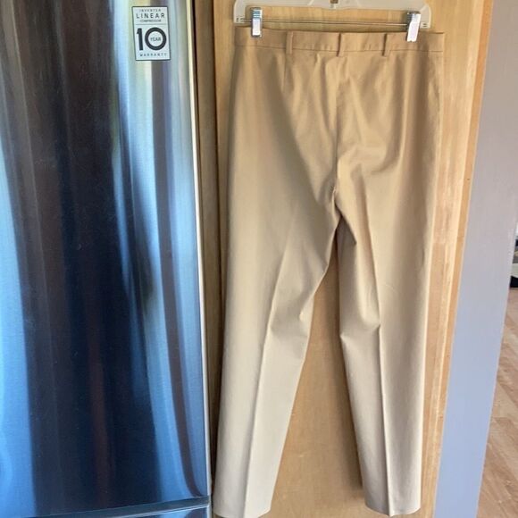 Linda Allard Ellen Tracy stretch lightweight lined pants neutral camel size 4 - Picture 1 of 14